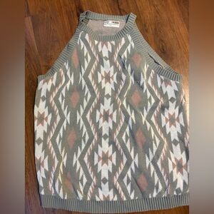 Geometric Patterned Sweater Vest